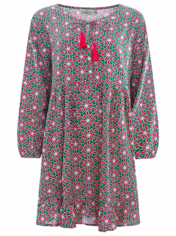 Zwillingsherz Kleid "Jolina" in Grün/ Pink