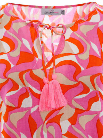 Zwillingsherz Kleid "Erica" in Rot/ Pink