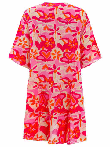 Zwillingsherz Sweatjurk "Hannah" rood/roze