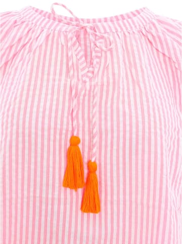Zwillingsherz Bluzka "Neon Stripes" w kolorze jasnoróżowym