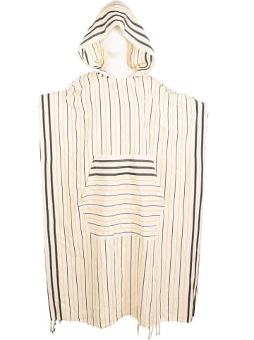 Towel to Go Poncho in Weiß/ Gelb - (L)110 x (B)85 cm