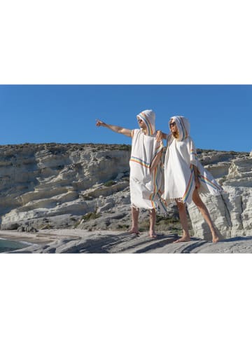 Towel to Go Poncho in Weiß/ Gelb - (L)110 x (B)85 cm
