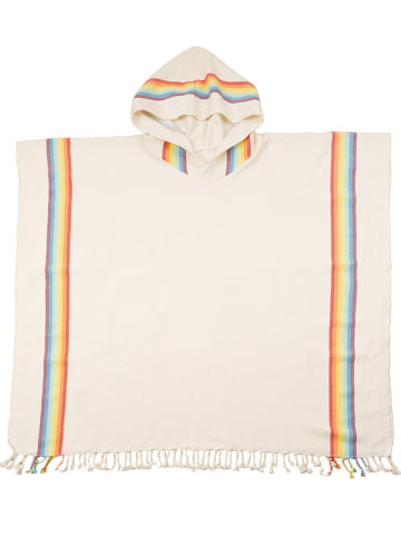 Towel to Go Poncho in Weiß/ Bunt - (L)95 x (B)90 cm
