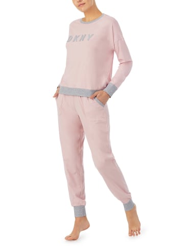 DKNY Piżama w kolorze jasnoróżowym