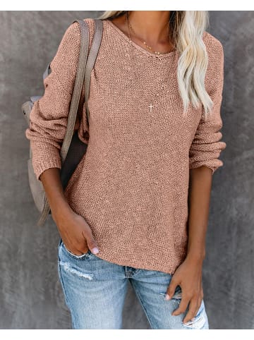 LA Angels Sweter w kolorze szaroróżowym