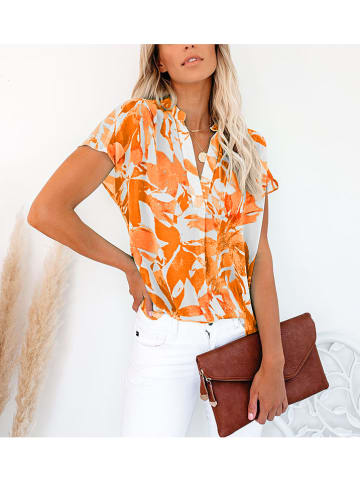 LA Angels Bluse in Orange/ Creme