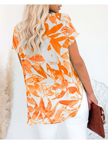 LA Angels Bluse in Orange/ Creme