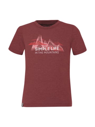 Salewa Koszulka funkcyjna "Simple Life" w kolorze czerwonym
