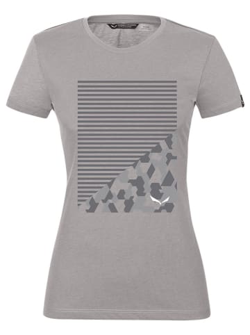 Salewa Koszulka funkcyjna "Geometric" w kolorze szarym