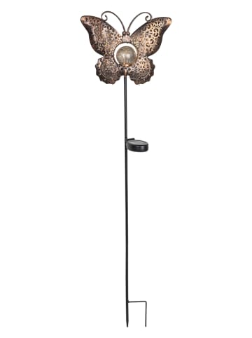 Profigarden Solarna lampa ogrodowa "Butterfly" w kolorze brązowym - wys. 102 cm