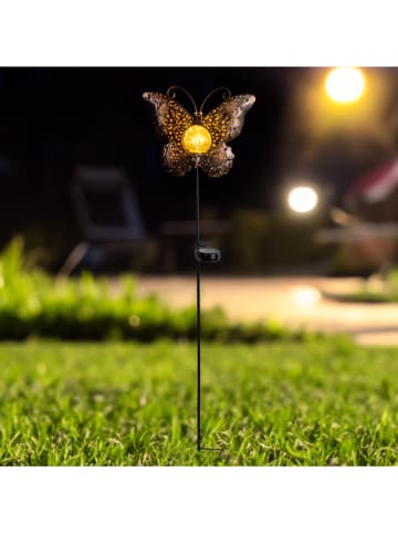 Garden Hero Solar-Gartenstecker "Butterfly" in Braun - (H)102 cm