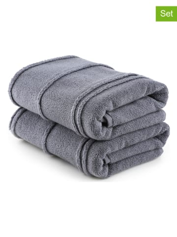Colourful Cotton 2er-Set: Duschtücher "Arden" in Grau