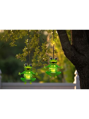 näve 2er-Set: Solar-Dekoleuchte "Frosch in Grün - (B)12 x (H)20 cm