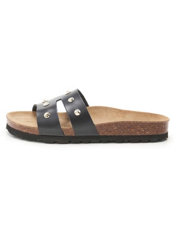 BABUNKERS Family Leren slippers zwart