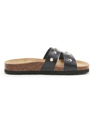 BABUNKERS Family Leren slippers zwart