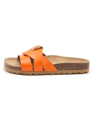 BABUNKERS Family Leder-Pantoletten in Orange