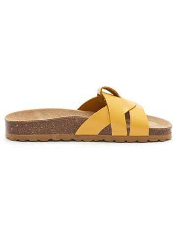 BABUNKERS Family Leren slippers geel