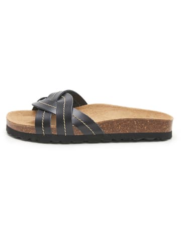 BABUNKERS Family Leren slippers zwart