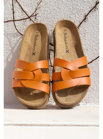 BABUNKERS Family Leren slippers oranje