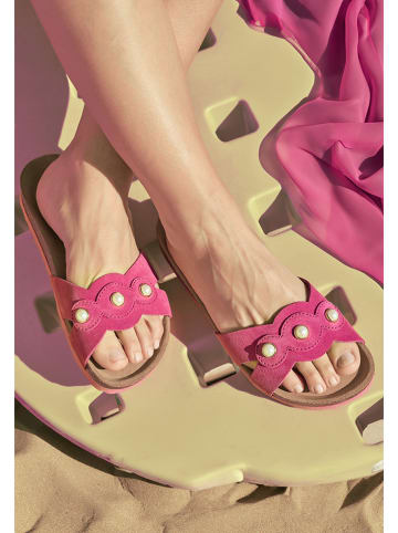 BABUNKERS Family Leder-Pantoletten in Pink