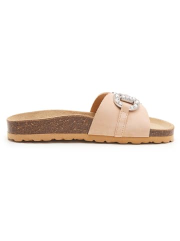 BABUNKERS Family Leder-Pantoletten in Beige
