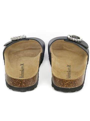 BABUNKERS Family Leren slippers zwart