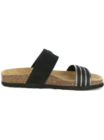 BABUNKERS Family Leder-Pantoletten in Schwarz