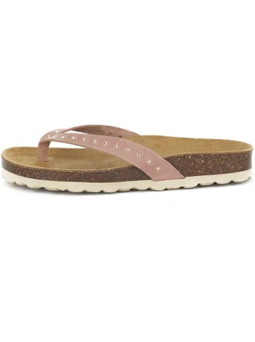 BABUNKERS Family Leren teenslippers lichtroze
