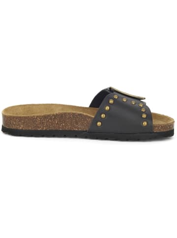 BABUNKERS Family Leren slippers zwart