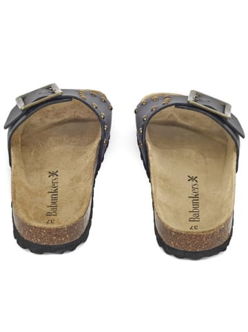 BABUNKERS Family Leren slippers zwart