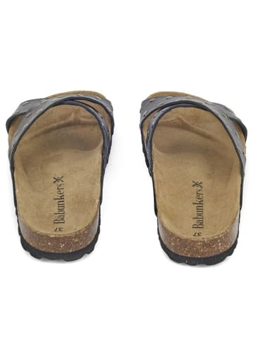 BABUNKERS Family Leren slippers zwart