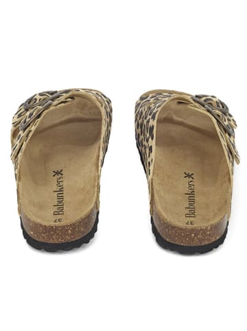 BABUNKERS Family Pantoletten in Beige/ Braun