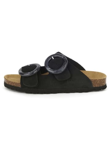 BABUNKERS Family Leren slippers zwart