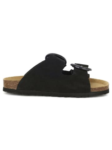 BABUNKERS Family Leder-Pantoletten in Schwarz