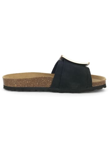 BABUNKERS Family Leren slippers zwart