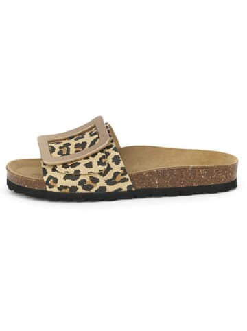 BABUNKERS Family Pantoletten in Braun/ Beige