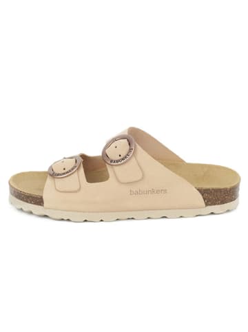 BABUNKERS Family Leren slippers lichtroze