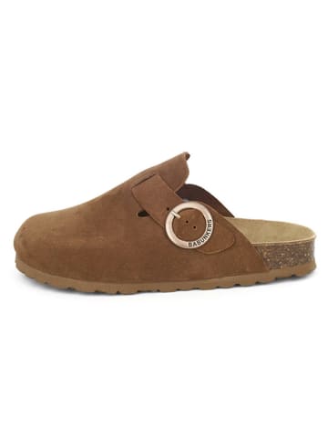 BABUNKERS Family Leren clogs bruin