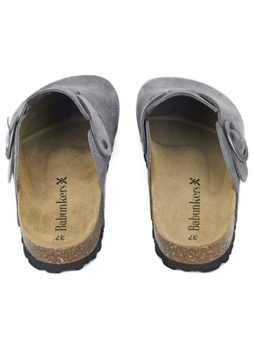 BABUNKERS Family Leder-Clogs in Grau