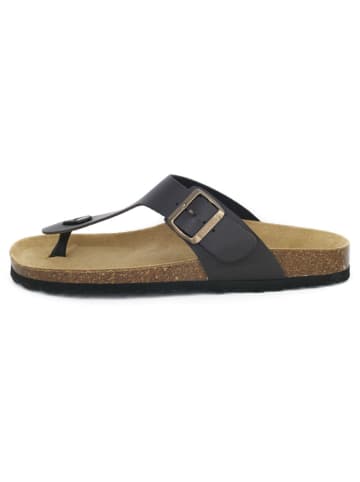 BABUNKERS Family Leren teenslippers bruin