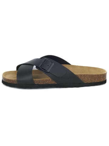 BABUNKERS Family Leren slippers zwart