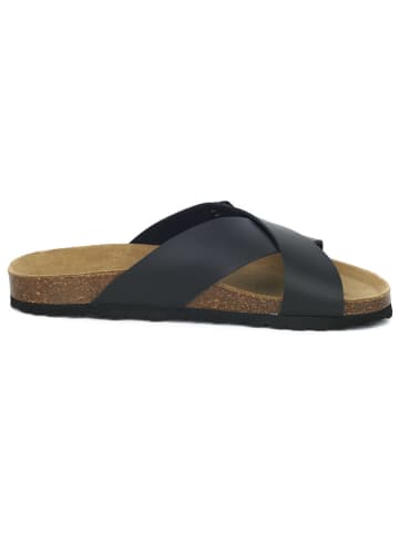 BABUNKERS Family Leren slippers zwart