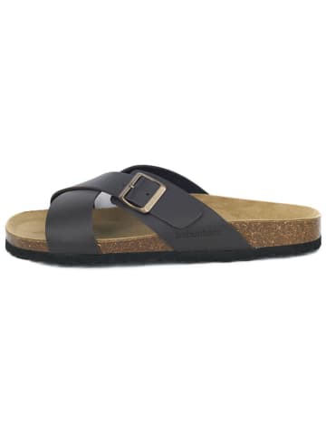 BABUNKERS Family Leren slippers bruin