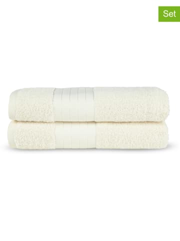 Good Morning Ręczniki prysznicowe (2 szt.) w kolorze kremowym