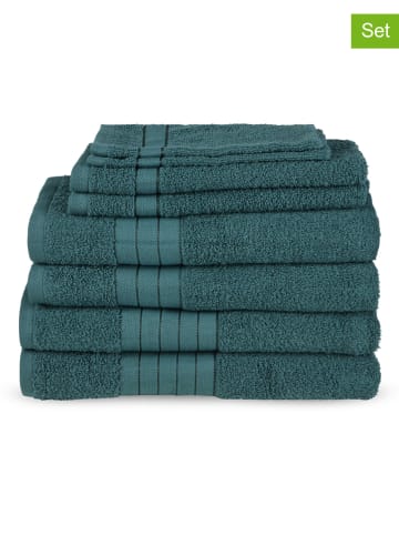 Good Morning 8-częściowy zestaw ręczników w kolorze zielonym