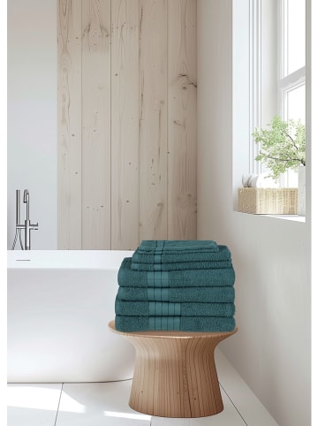 Good Morning 8-częściowy zestaw ręczników w kolorze zielonym