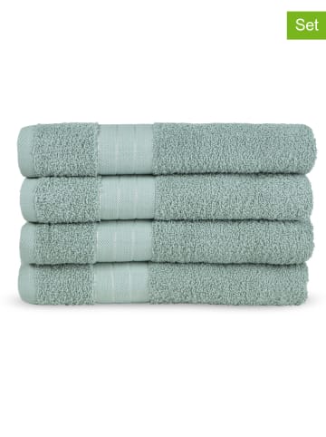 Good Morning 4-delige set: handdoeken mintgroen
