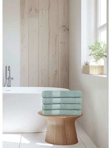 Good Morning 4-delige set: handdoeken mintgroen