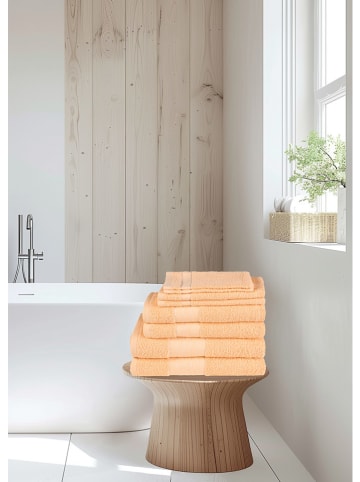 Good Morning 8-delige handdoekenset oranje