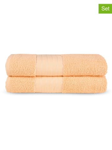 Good Morning Ręczniki prysznicowe (2 szt.) w kolorze pomarańczowym